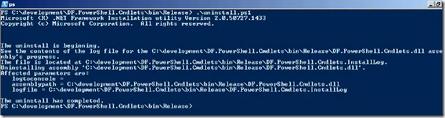 uninstall